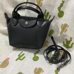 Longchamp Black Leather Tote